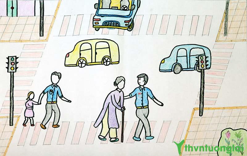 Vẽ tranh an toàn giao thông đơn giản và ý nghĩa nhất