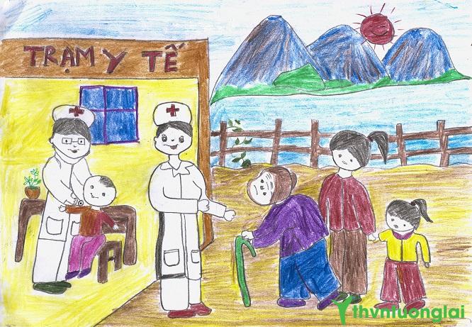 Vẽ tranh về ước mơ của em làm bác sĩ