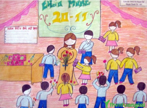 Vẽ tranh đề tài 2011 đẹp nhất Anime  Trường THPT Vĩnh Bảo