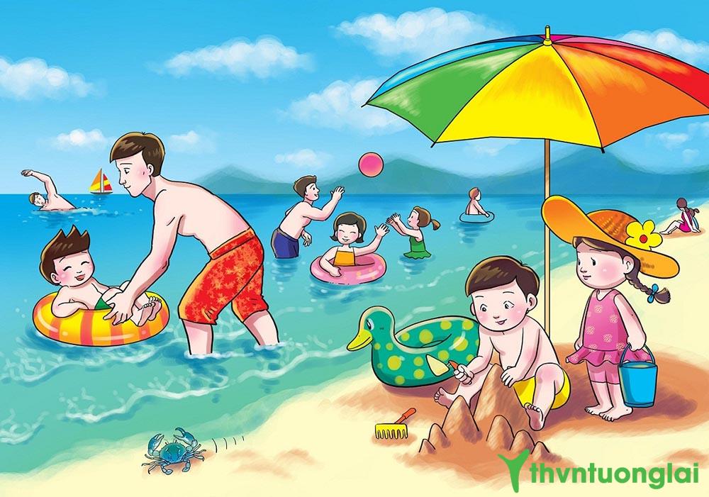 Vẽ tranh gia đình vui ngày hè  Vẽ tranh gia đình đi tắm biển mùa hè  Vẽ  tranh kì nghỉ mơ ước  YouTube