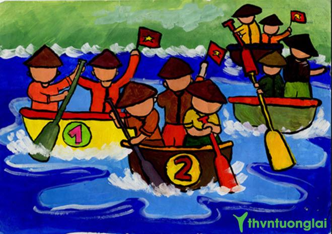 Painting the theme of Dragon Boat Racing Festival  Drawing hometown spring  festival  YouTube